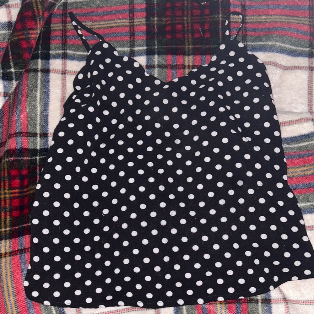 Stylish Black and White Polka Dot Camisole